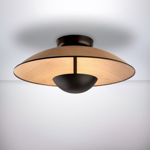 Water Transfer Print Light Wood Ceiling Light