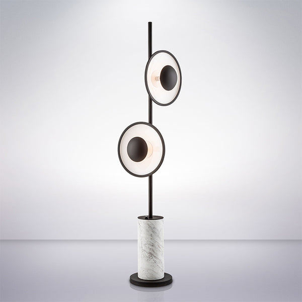 Modern Creative Sofa Bedroom Room Corner Decorative Black Metal Floor Lamp With Marble Base