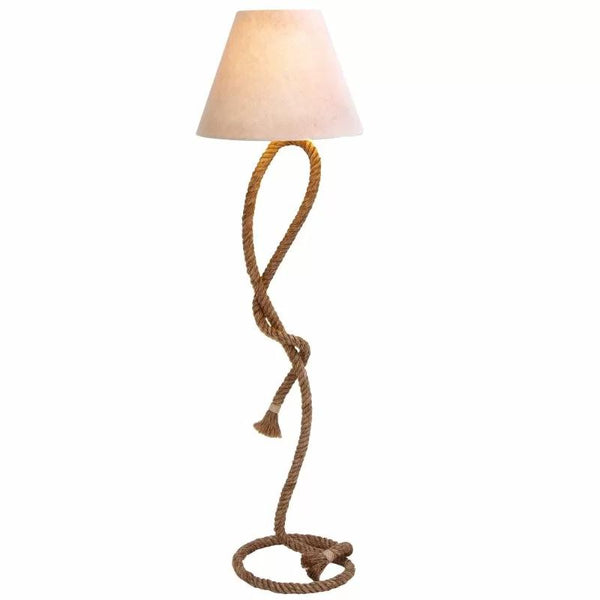 Traditional Jute Rope Floor Lamps For Living Room Decor