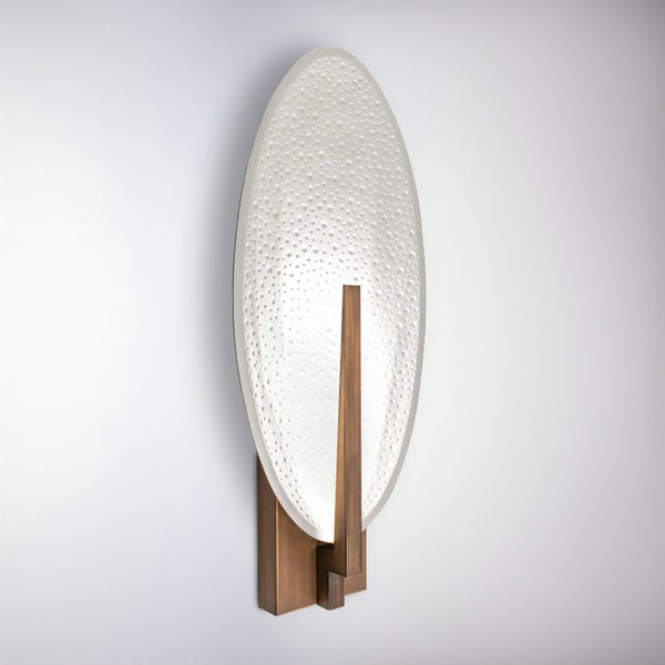 New Arrival Cast White Dimpled Reflector Wall Lamp