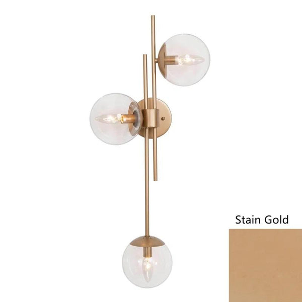 New Arrival Art Decorative Modern Gold Wall Lamp With Transparent Glass Shade In Good Whole Factory Price